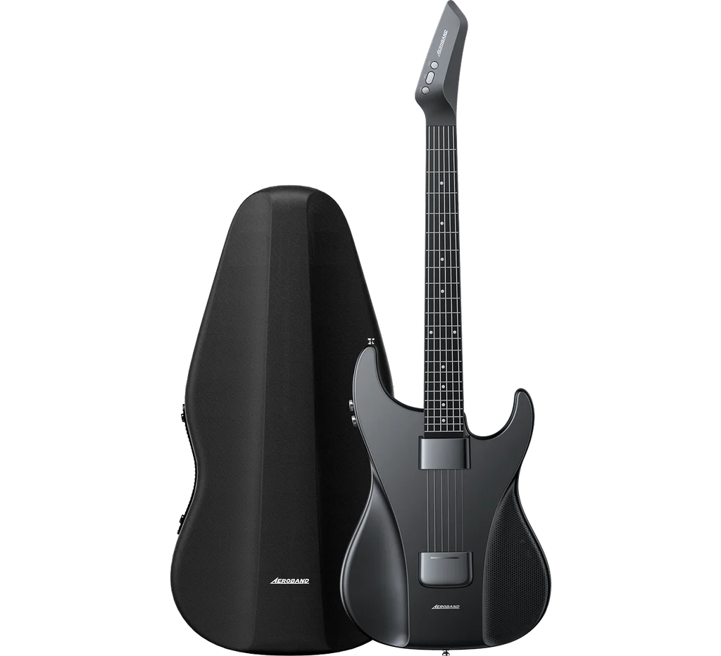 AeroBand Detachable Electric Guitar Pain-Free Silicone String All-in-One 9 Sound Styles Acoustic Bass with mic port