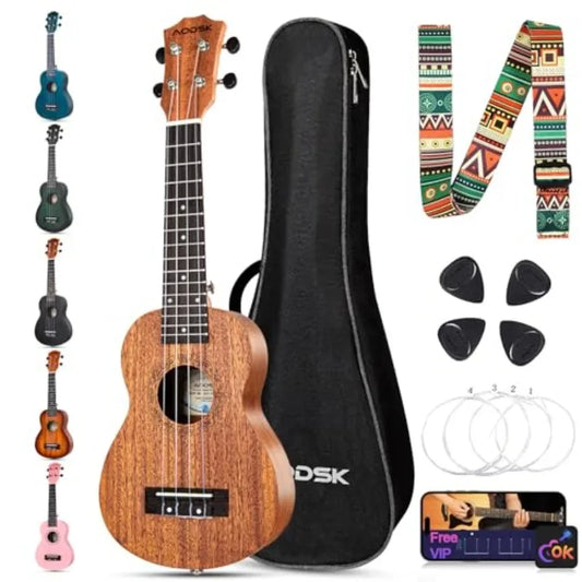 SHXI Beginner Ukulele With Nylon Strings And Gig Bag