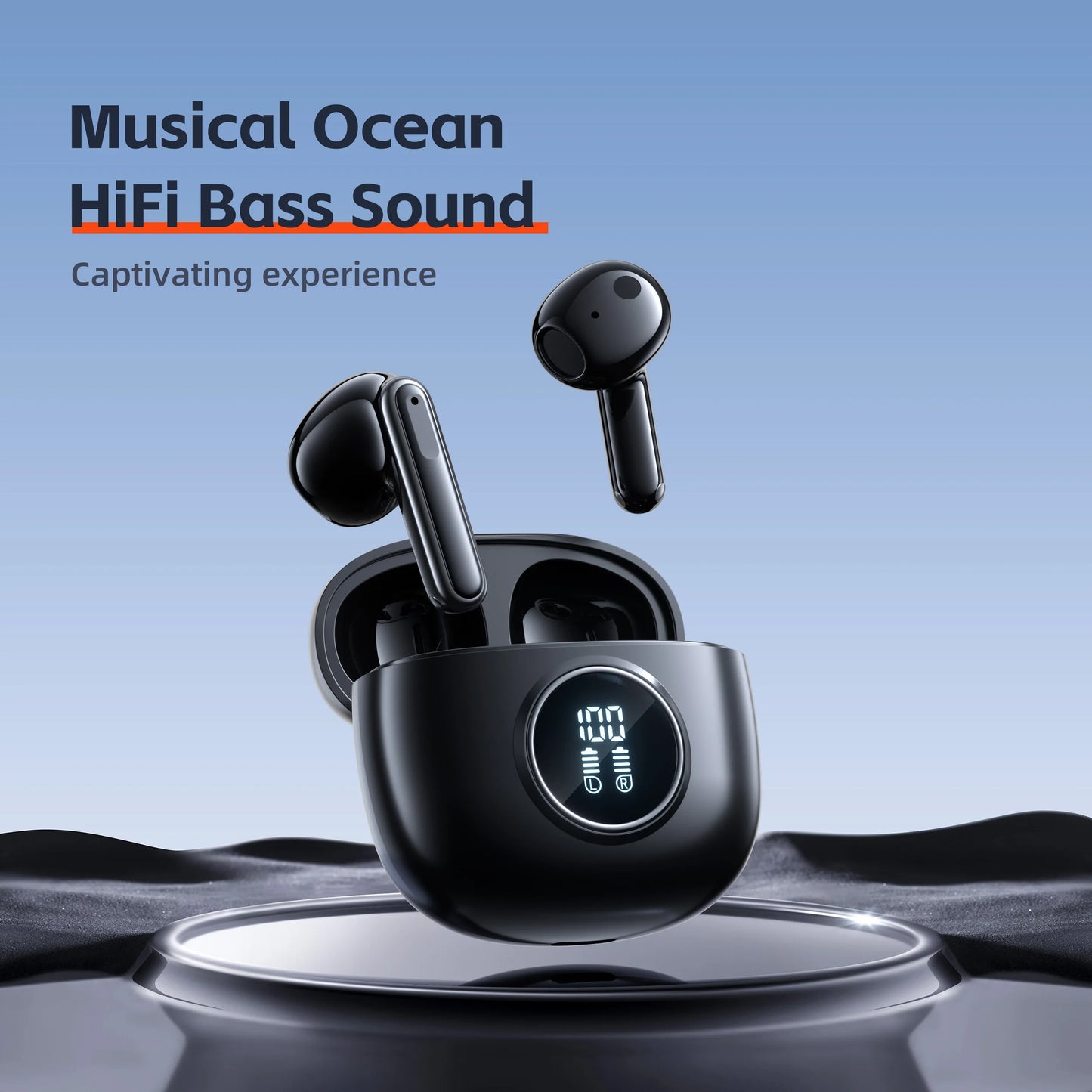 QERE E40 Wireless Earphones Bluetooth 5.3 TWS Low Latency Mics