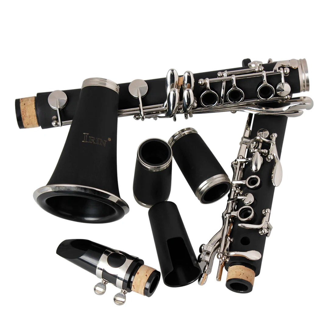 IRIN Bb Clarinet 17 Keys 6 Rings Bakelite Woodwind Instrument