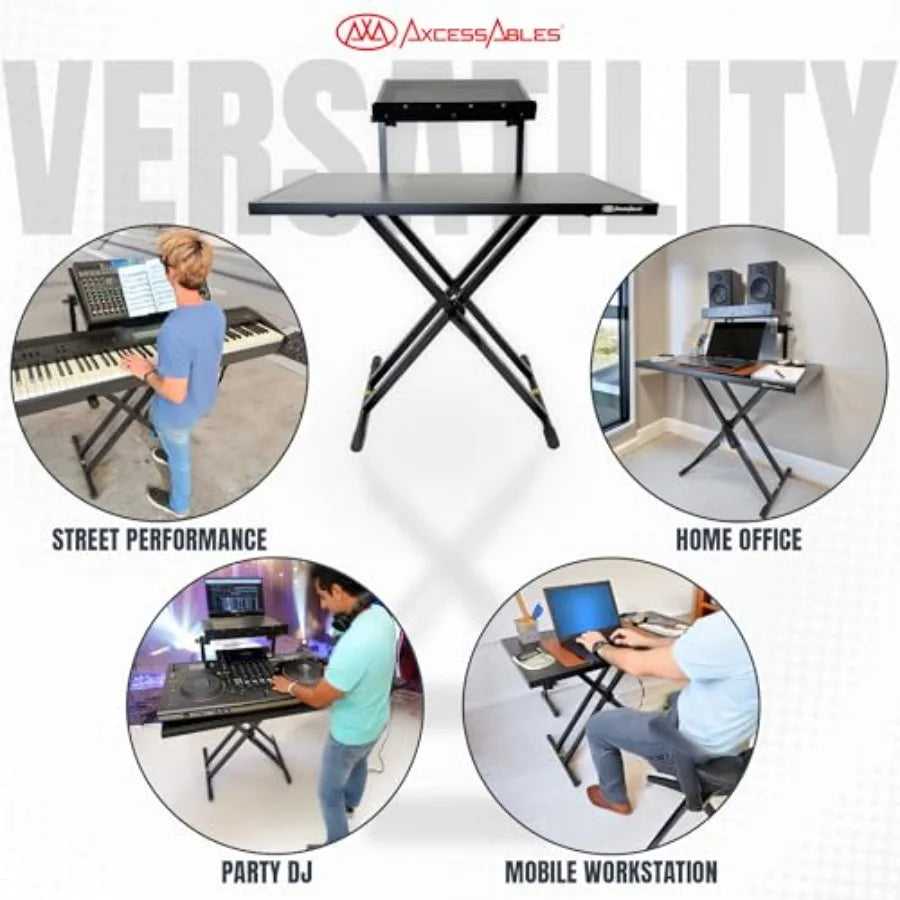 SHXI Portable Two Tier DJ Table Stand for Sheet Music