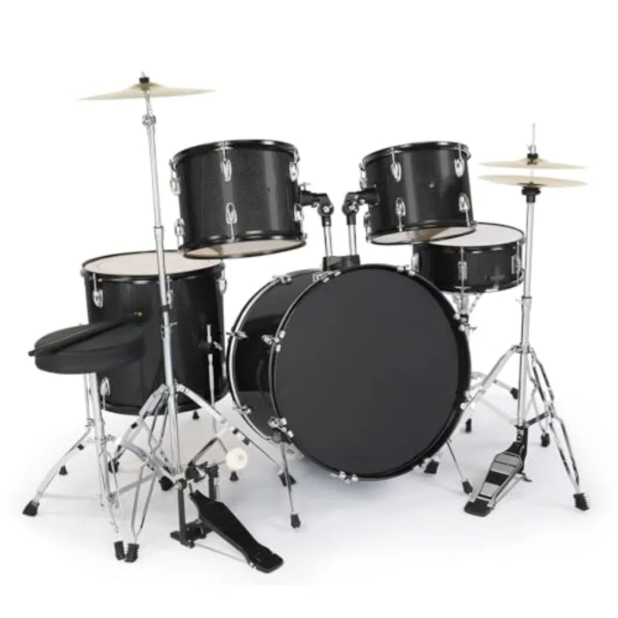 SHXIDrum 5 Piece Drum Set With Cymbal Stands Hi Hat