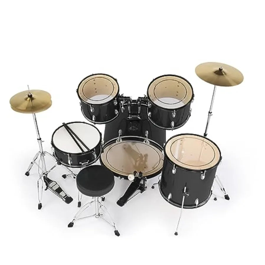 SHXIDrum 5 Piece Drum Set With Cymbal Stands Hi Hat