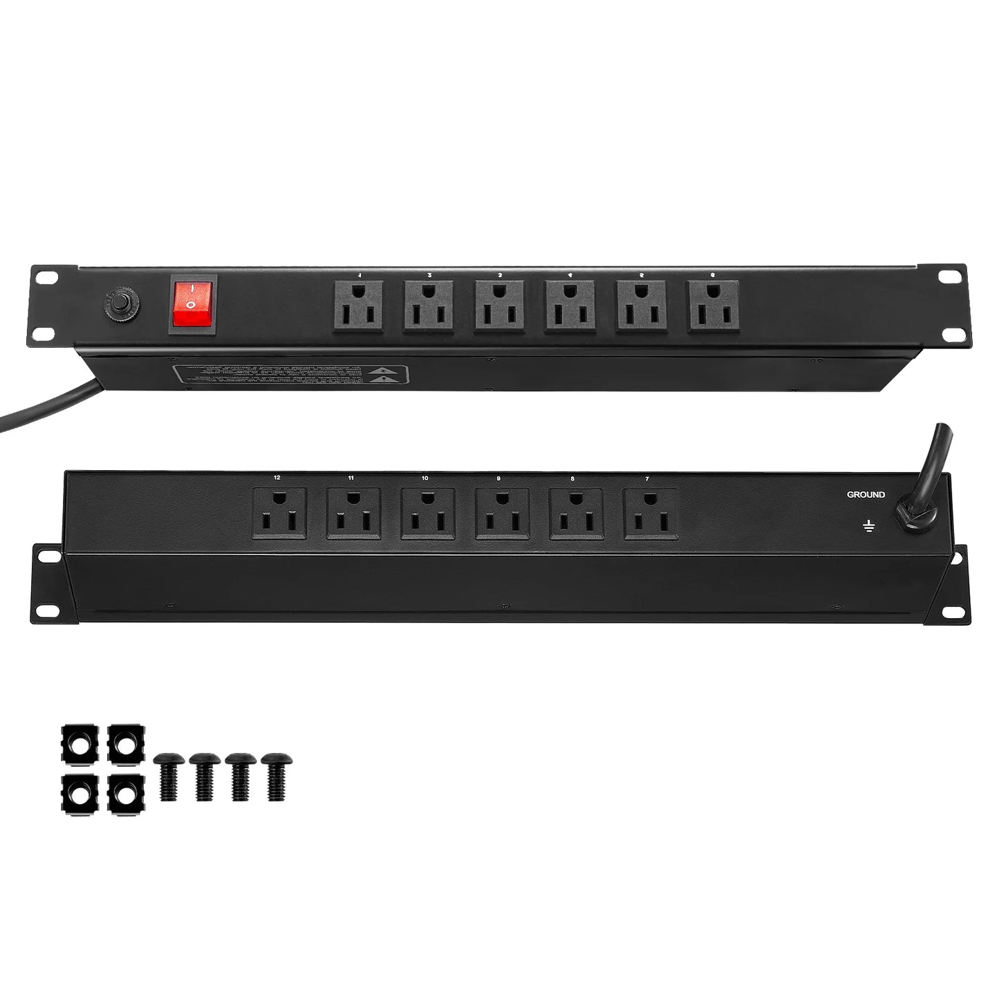 SucceBuy PDU 8 10 12 Outlets Rack Mount Power Strip