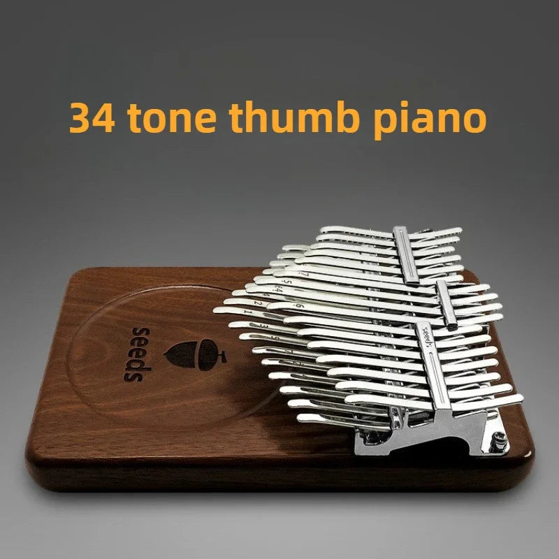 SHXI 34 Tone Thumb Piano Kalimba Walnut Board Pianos