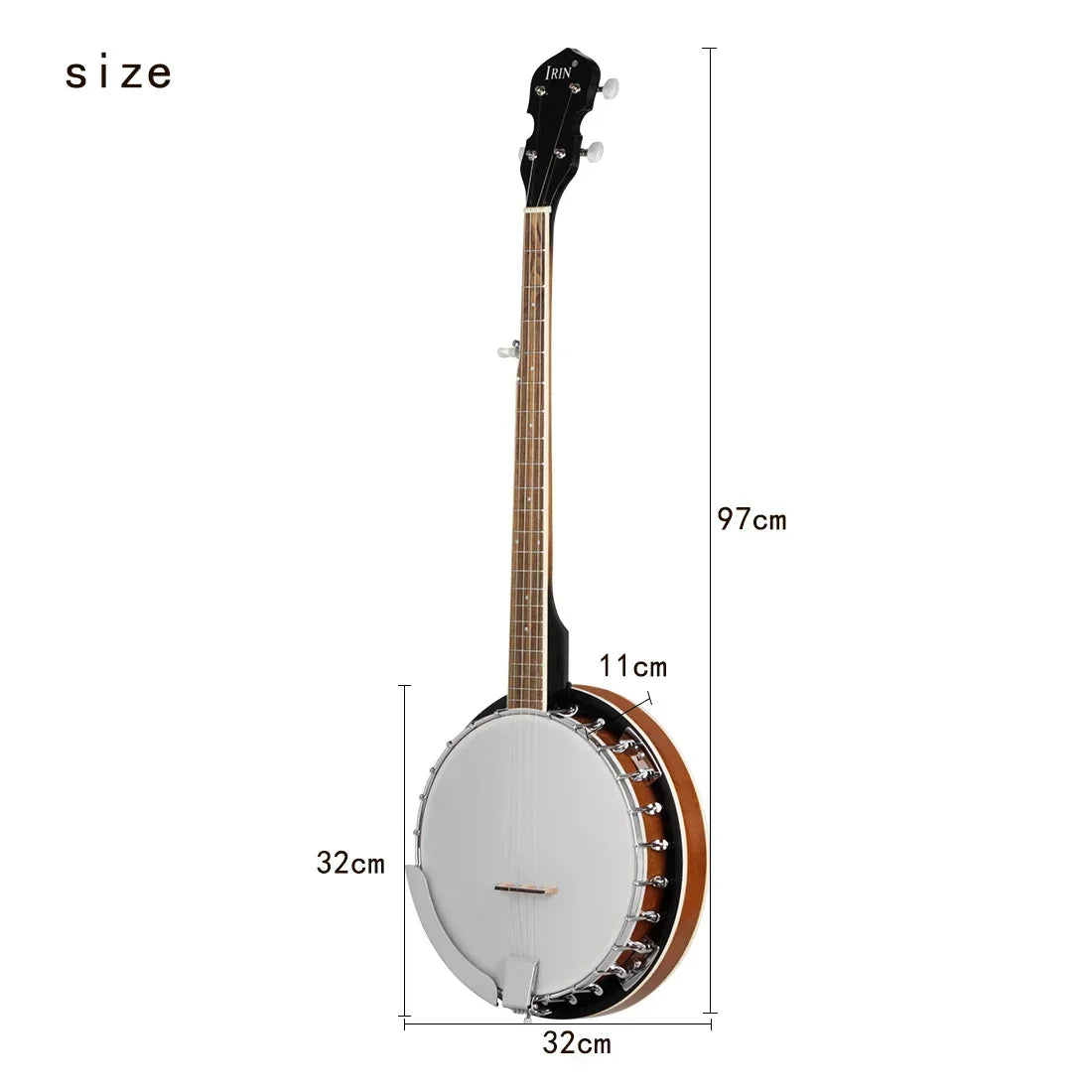 IRIN Banjo 5 String 22 Frets Sapele Stringed Instrument