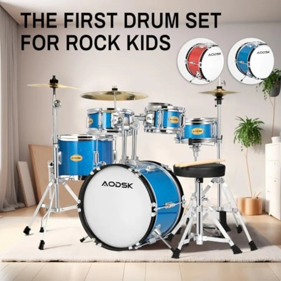 SHXI 5 Piece Drum Set For Beginners With Drumsticks