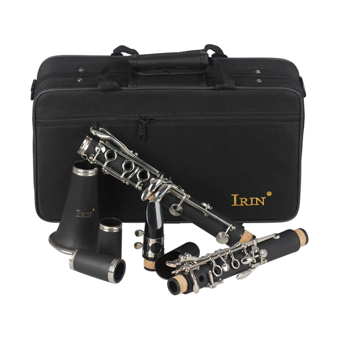 IRIN Bb Clarinet 17 Keys 6 Rings Bakelite Woodwind Instrument