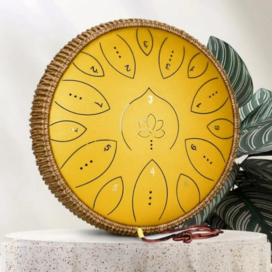 SHXIDrum Steel Tongue Drum 15 Notes Hand Pan Instrument Song Book Mallets