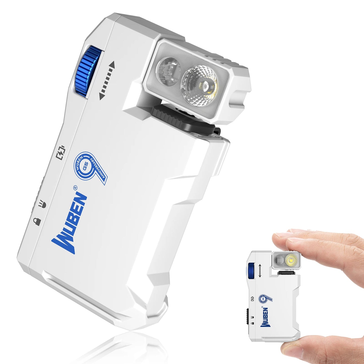 WUBEN G5 Rechargeable EDC Flashlight Rgb Dual Light 400 Lumens