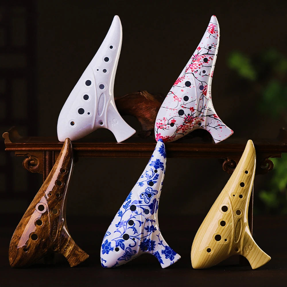 12 Hole Ocarina Alto C Key12-Hole Ocarina Instrument Easy Instrument for Beginners Resin Ocarina Instrument
