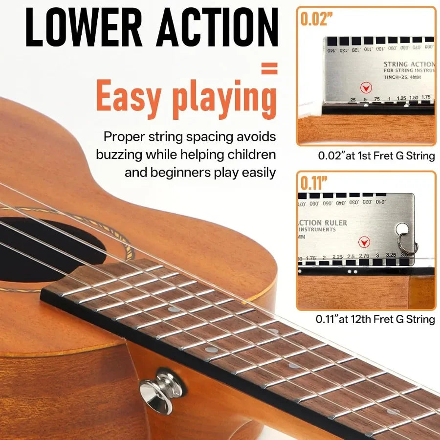 SHXI Walnut Concert Ukulele For Beginners With Free Online Lessons Starter Kit