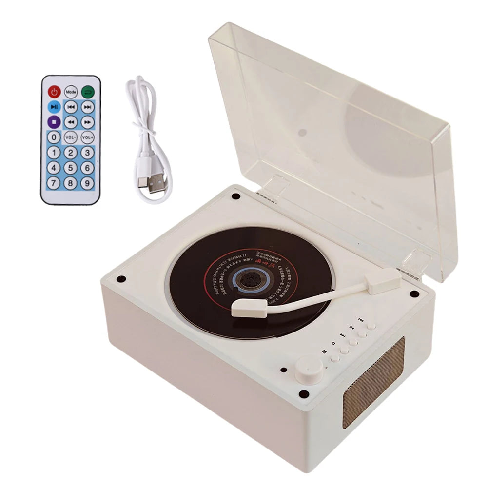 VKTECH Bluetooth 5.0 CD Player With USB Remote Control Speaker