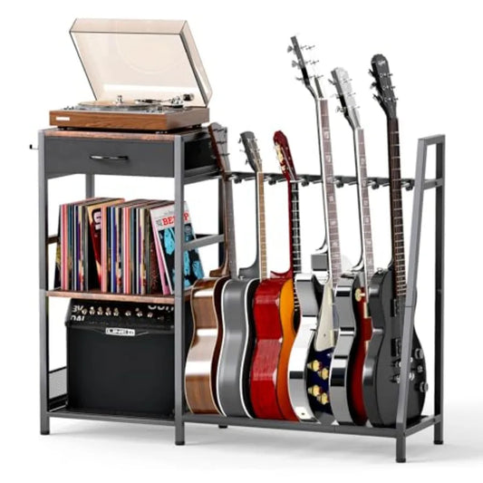 SHXI 6-Slot Guitar Stand Rack Floor Display For Electric Acoustic