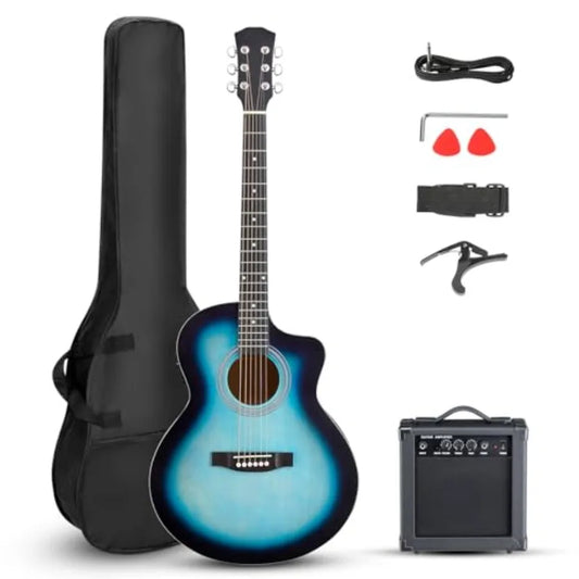 SHXI Acoustic Electric Guitar With 15W Amp Beginner Kit