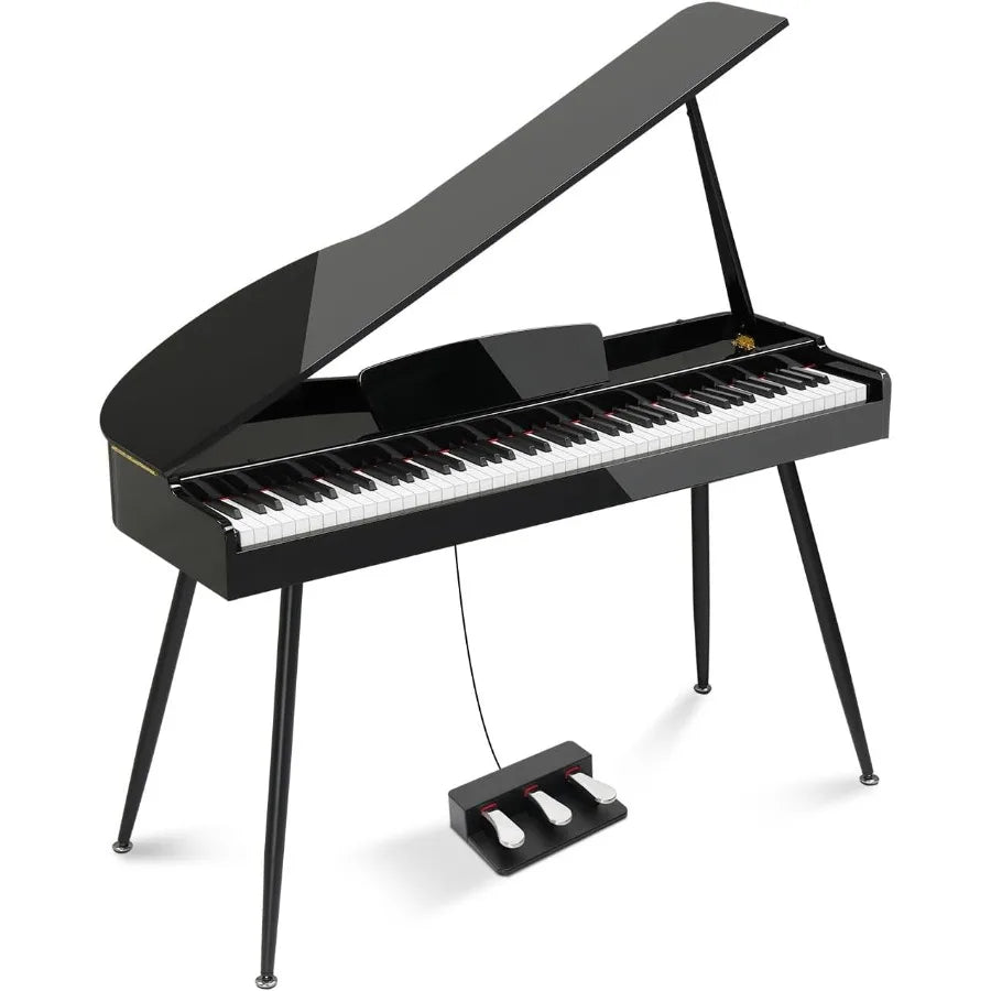 SHXI 88 Key Weighted Action Foldable Digital Keyboard Removable Stand