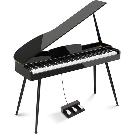 SHXI 88 Key Weighted Action Foldable Digital Keyboard Removable Stand