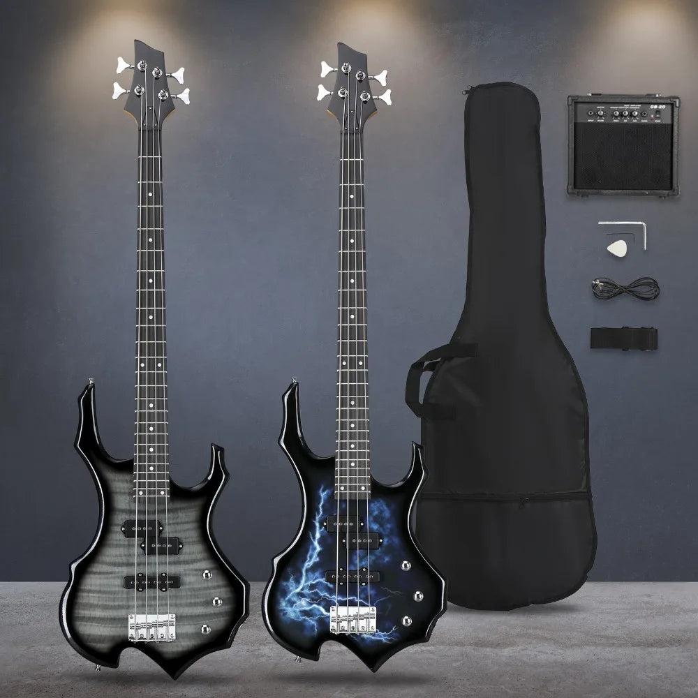 Electric Bass Guitar With 24 Frets And 15W Amp Kit