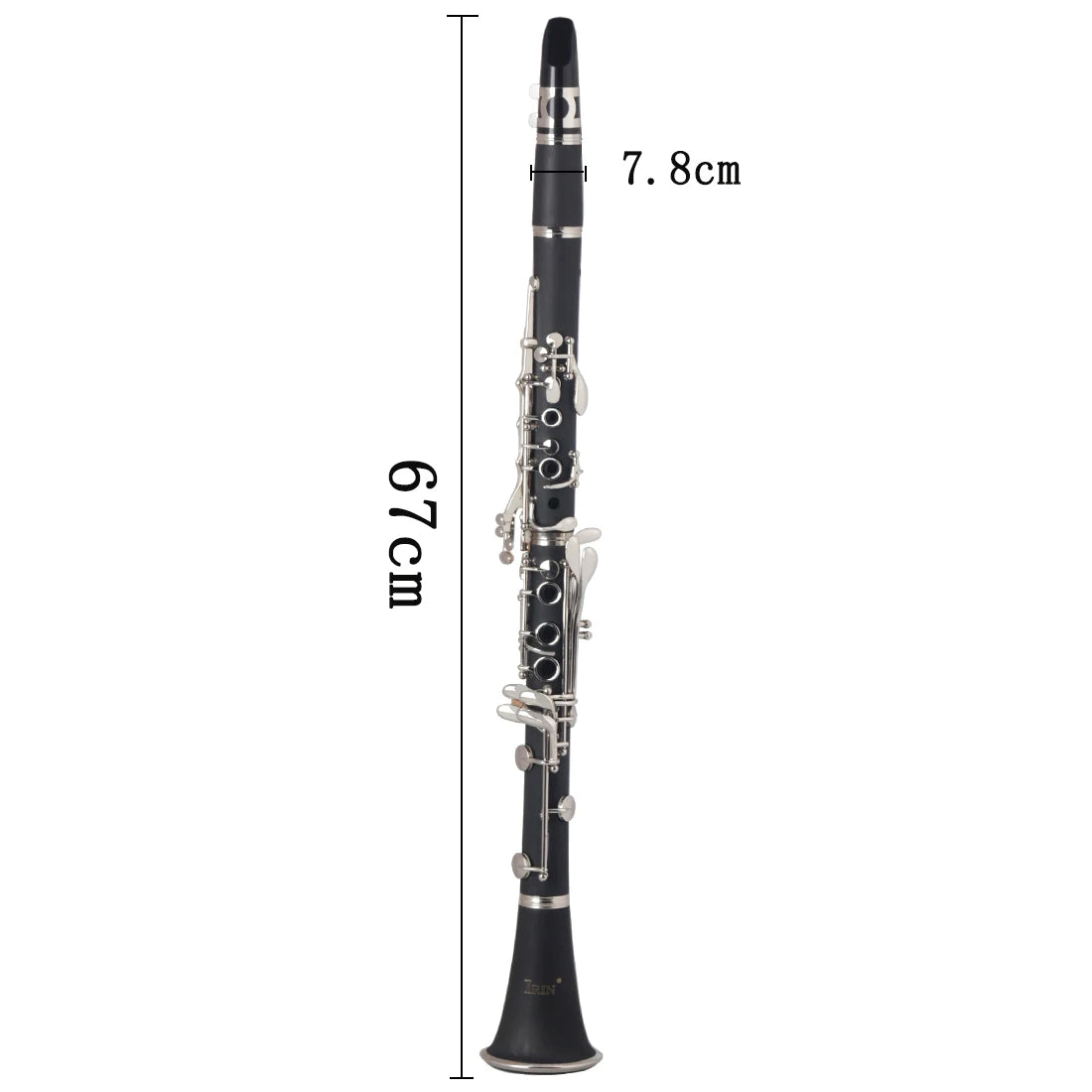 IRIN Bb Clarinet 17 Keys 6 Rings Bakelite Woodwind Instrument