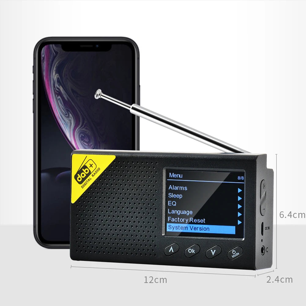 HOSPORT Portable Digital Radio Bluetooth 5.0 DAB FM Receiver Rechargeable