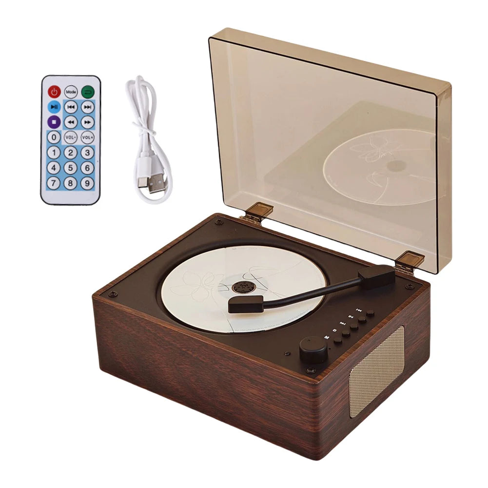 VKTECH Bluetooth 5.0 CD Player With USB Remote Control Speaker