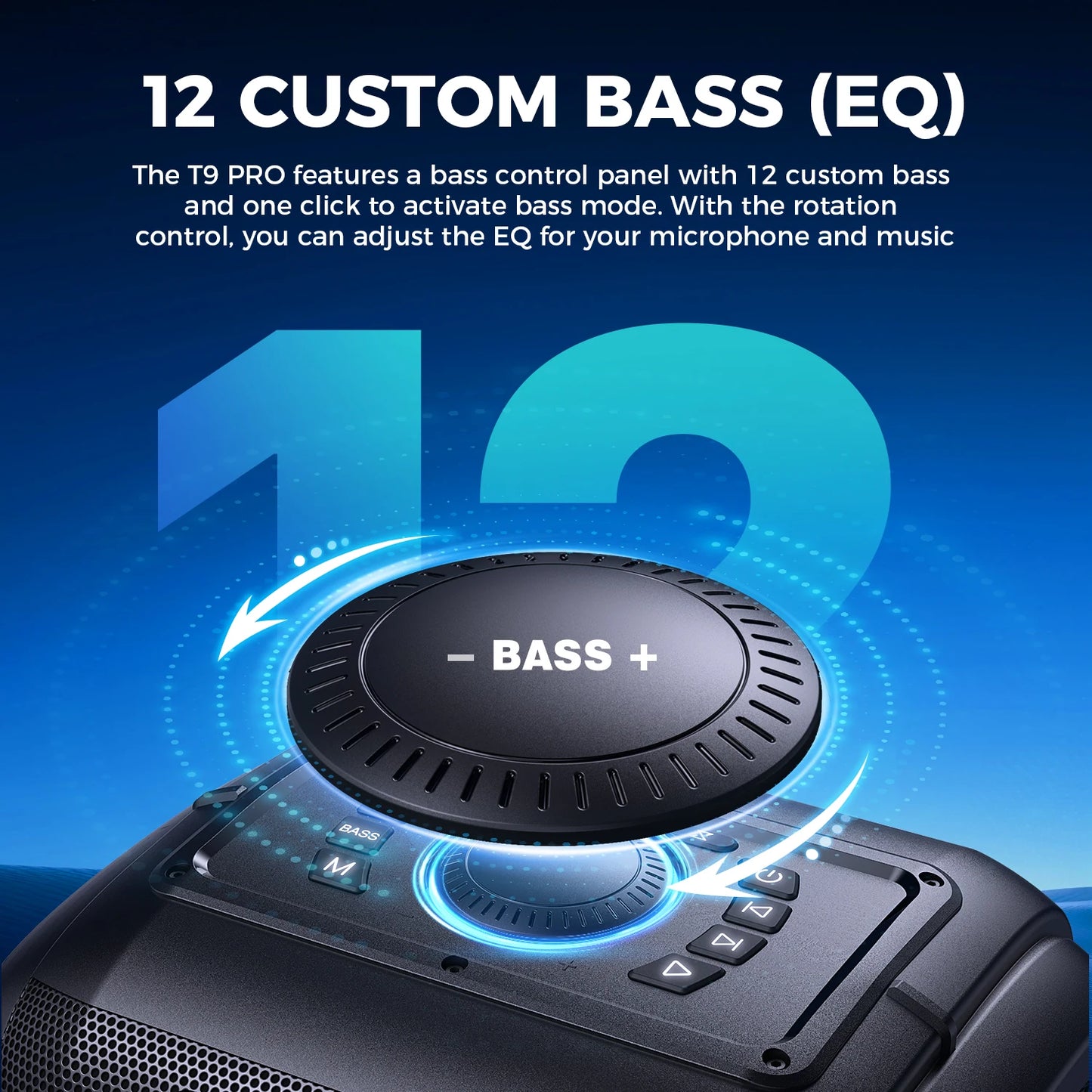 W-King 250W Peak Bluetooth Speaker Boombox 120dB With Bass