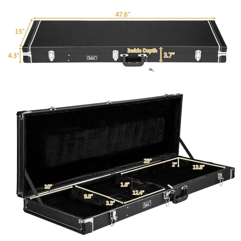 Bass Guitar Hard Case Portable All Bass Guitars With Lock