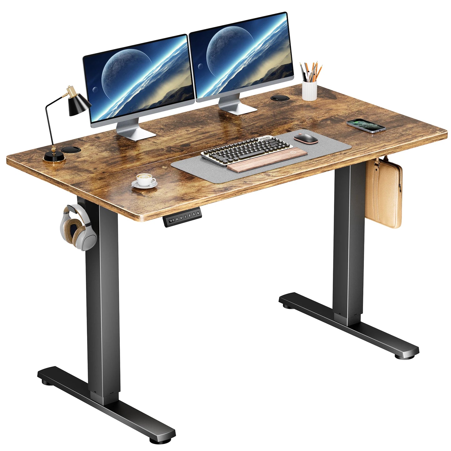 JHK Electric Height Adjustable Standing Desk For Office Workstation