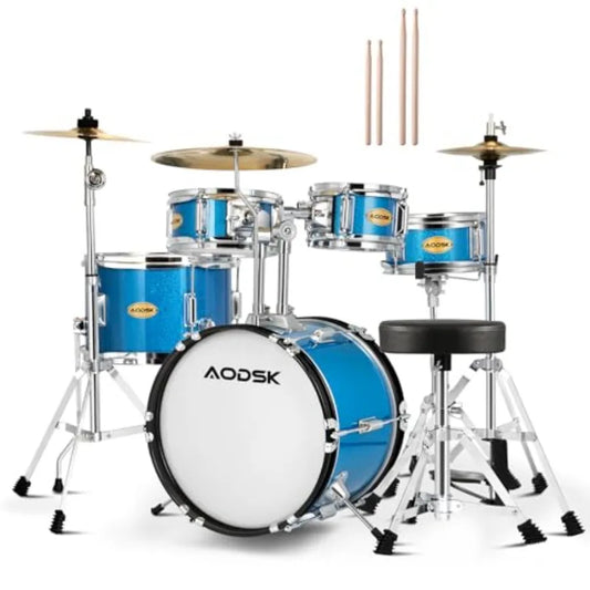 SHXI 5 Piece Drum Set For Beginners With Drumsticks