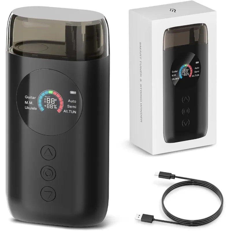 Smart Guitar Tuner With LCD Screen Metronome And Winder