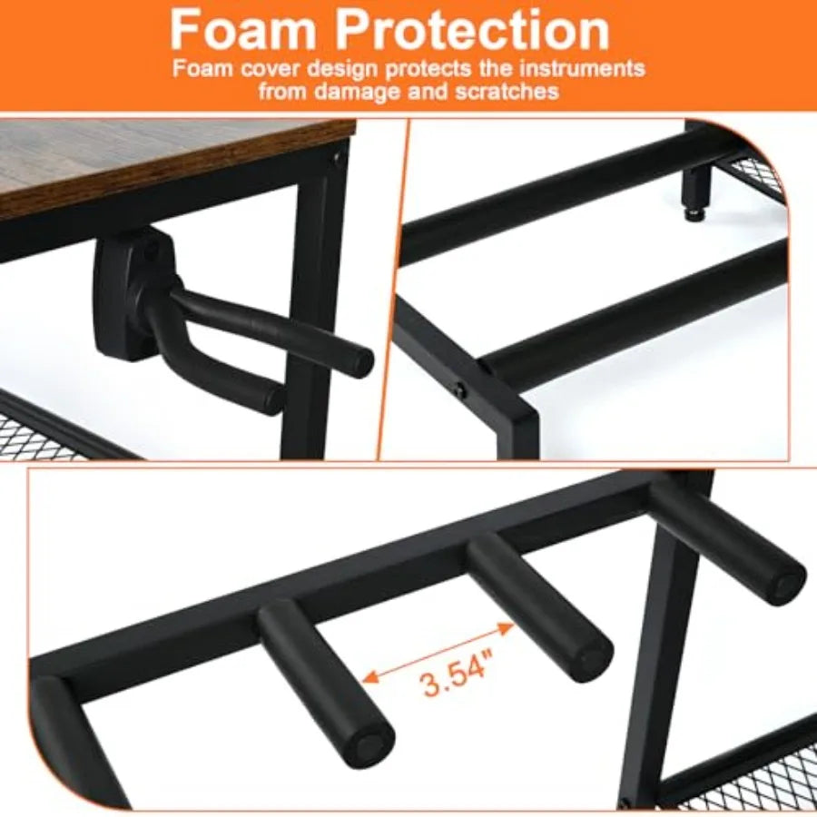 SHXI 4-Tier Guitar Stand Rack For Acoustic Electric Guitars