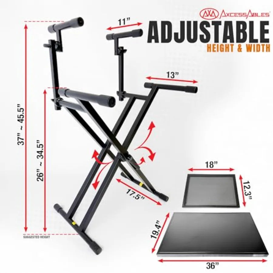 SHXI Portable Two Tier DJ Table Stand for Sheet Music