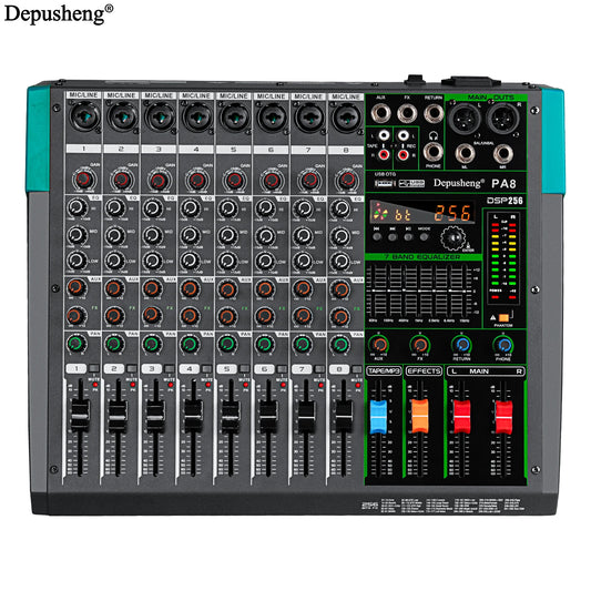 Depusheng MG16 16 Channel Audio Mixer USB Phantom Power 48V