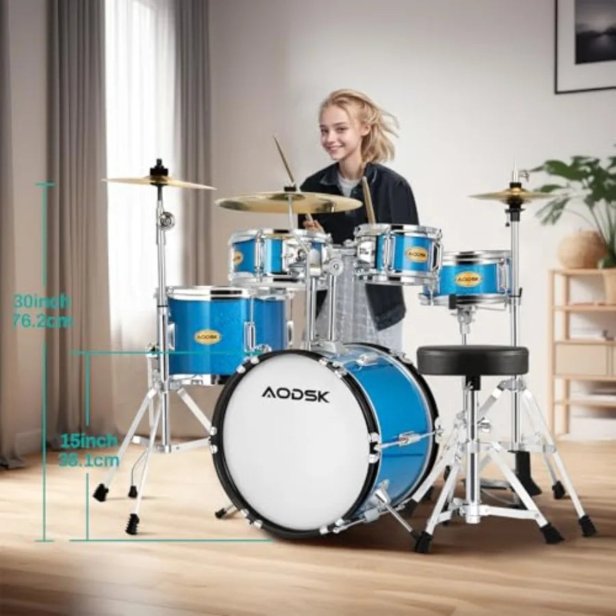 SHXI 5 Piece Drum Set For Beginners With Drumsticks