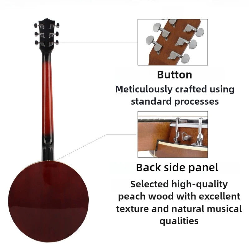 MDUG 6 String Banjo Shabili Wood For Professionals And Beginners