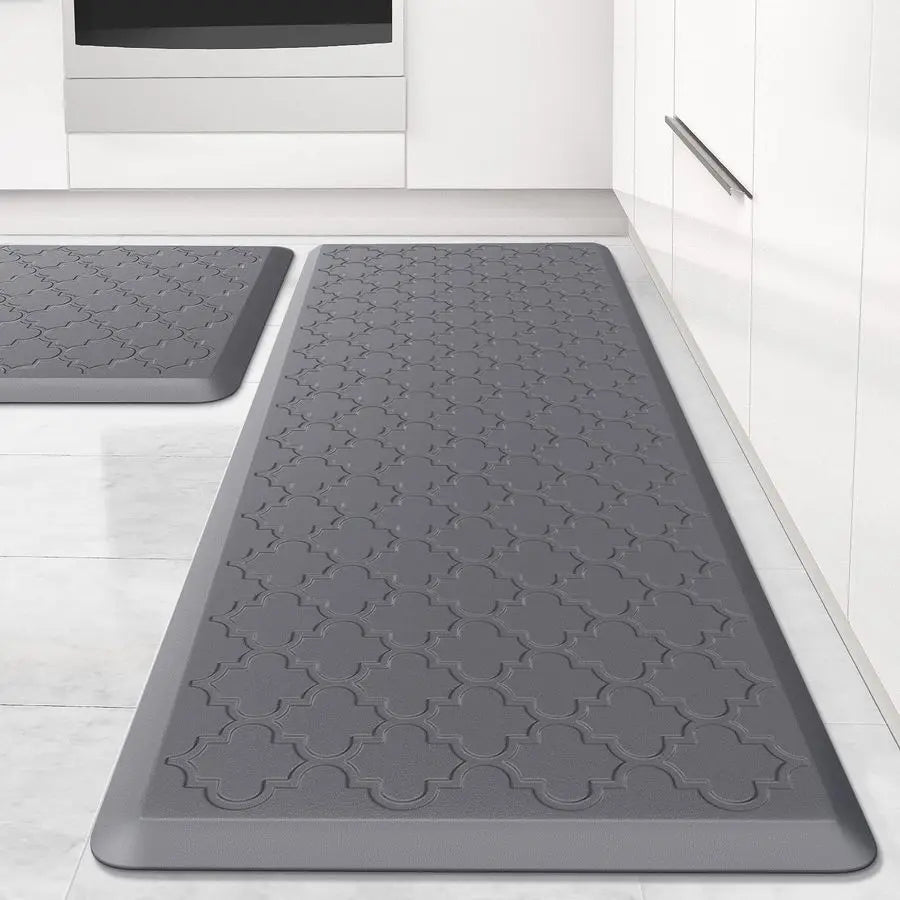 2 Pack Cushioned Anti Fatigue Floor Mats Non Skid Waterproof Kitchen Office