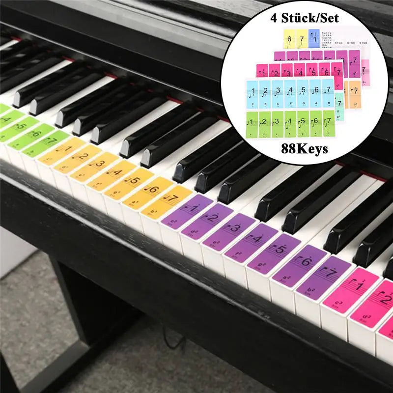 88 Key Electronic Keyboard Learning Note Sticker Labels For Beginners