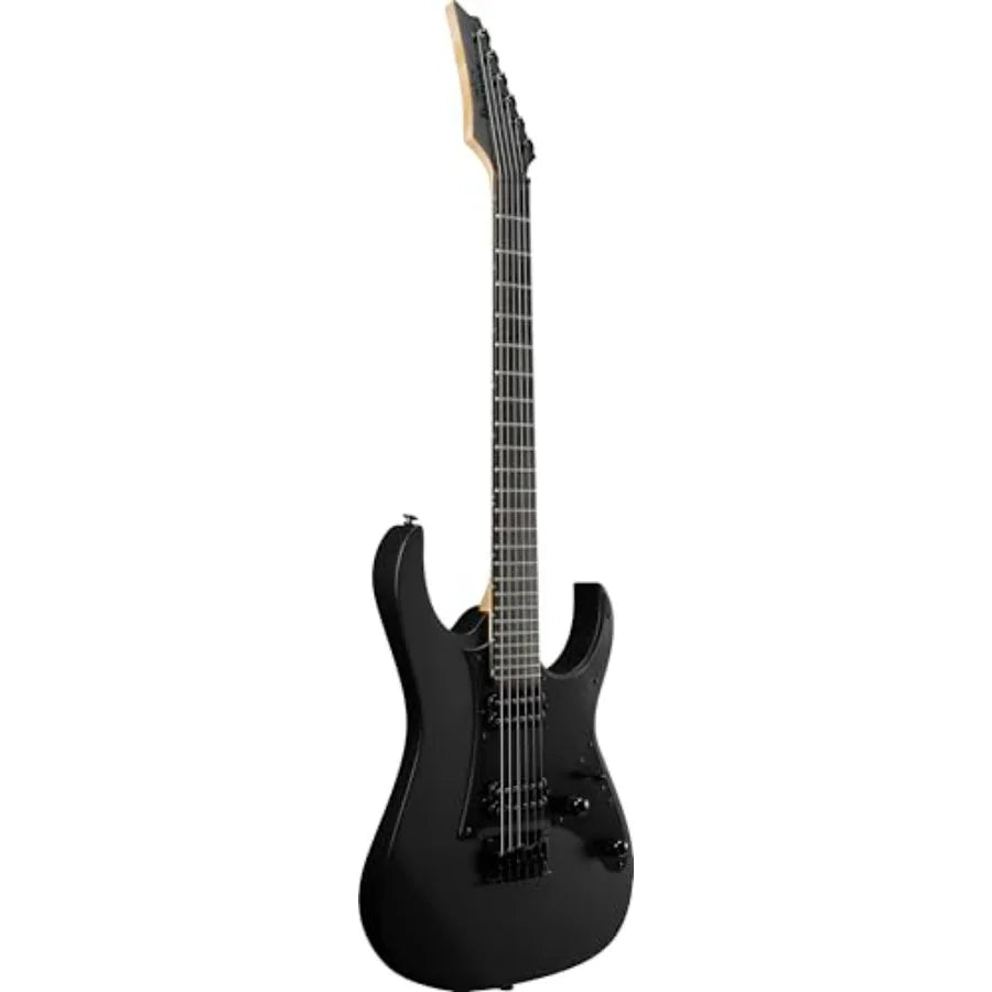 Gio GRGR131EX Electric Guitar - Black Flat Solid Wood Body Smooth Playability Ideal for Rock and Metal