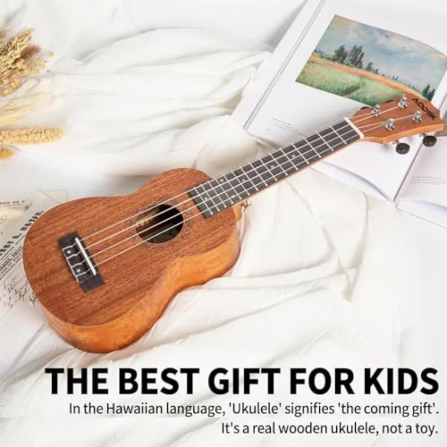 SHXI Beginner Ukulele With Nylon Strings And Gig Bag