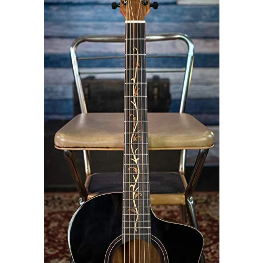 Studio Cutaway Acoustic Electric Guitar for Music Practice and Performance Maple Top with Natural Finish Lightweight Design for