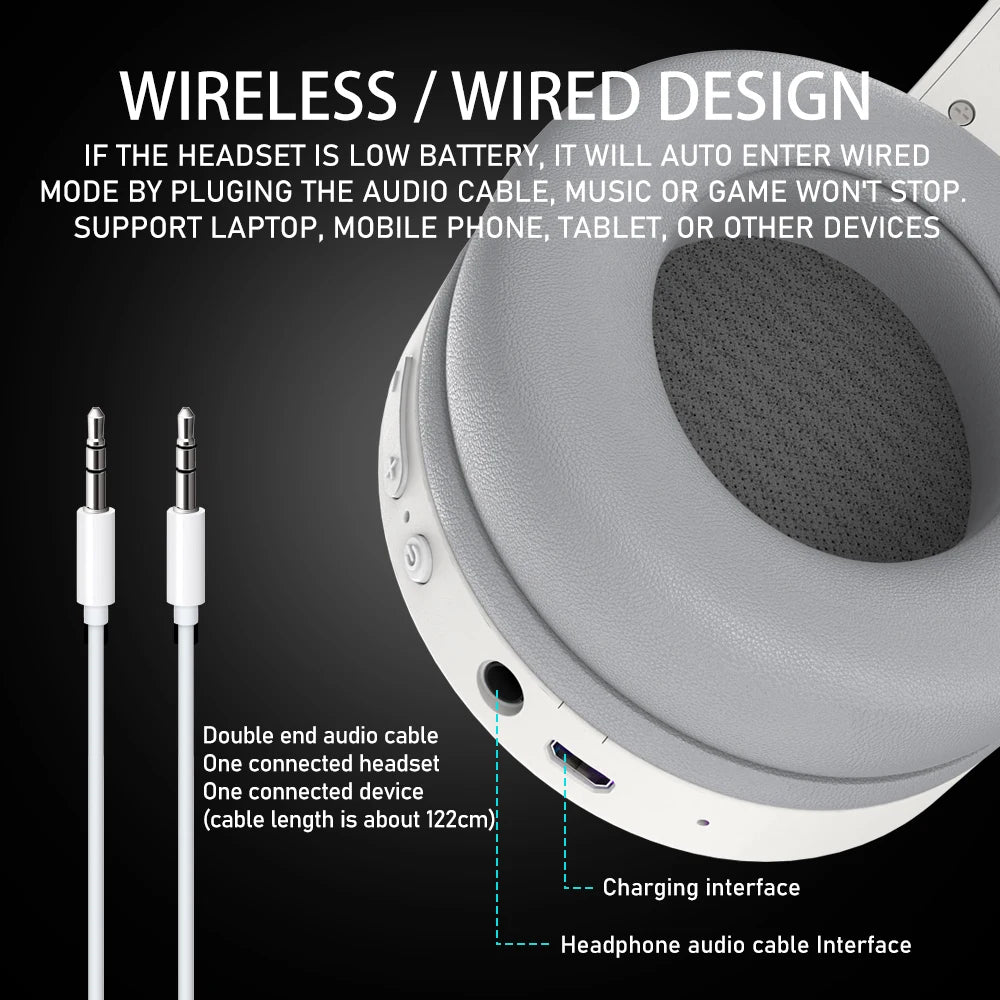 Attack Shark Wireless Bluetooth Headphones With Noise Cancellation And Mic
