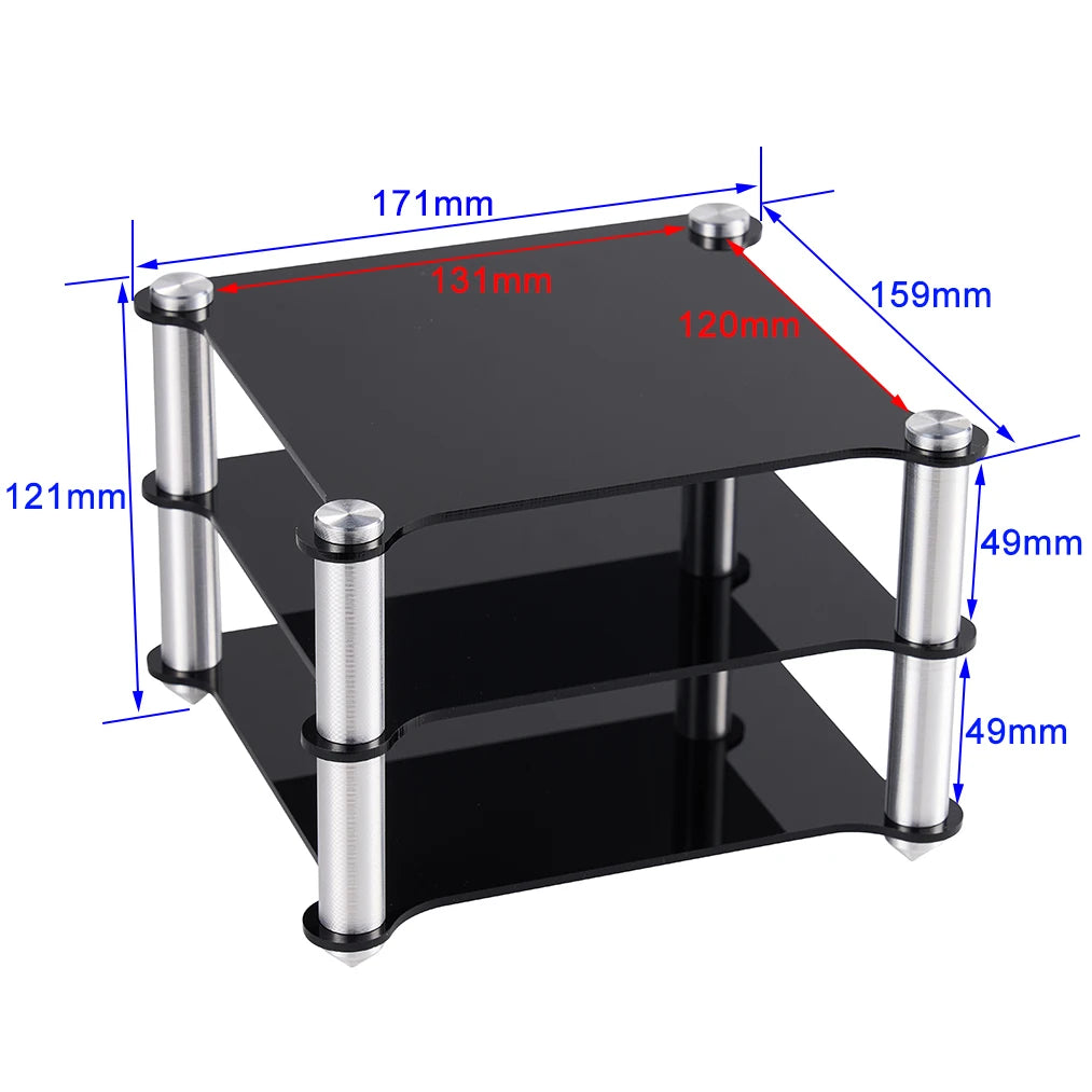 ERISU AUDIO Acrylic Aluminium Alloy HIFI Rack for Amplifier Decoder