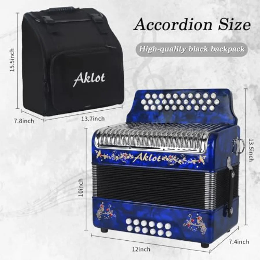 SHXI 31 Key Accordion With Celluloid Body