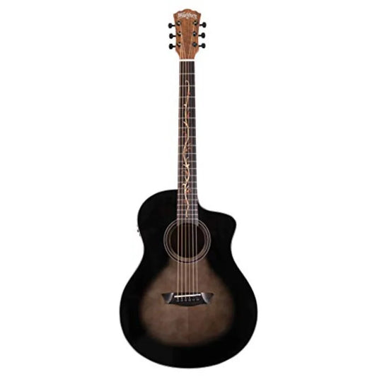 Studio Cutaway Acoustic Electric Guitar for Music Practice and Performance Maple Top with Natural Finish Lightweight Design for