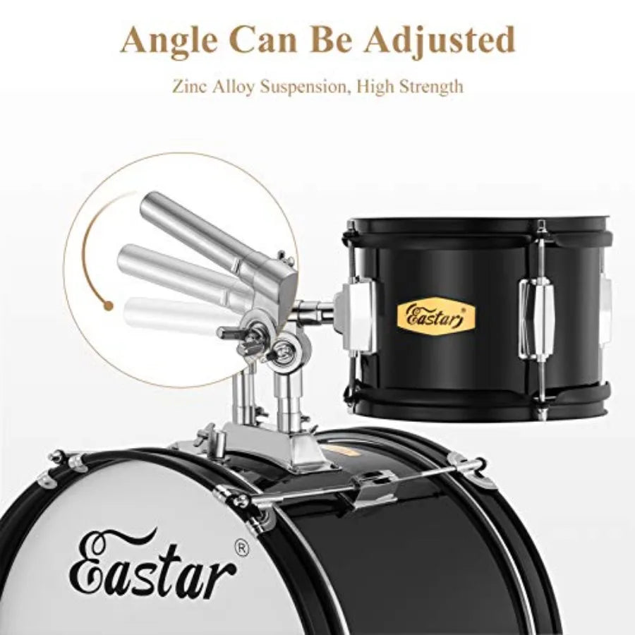 SHXI 5-Piece Junior Drum Kit For Beginners With Adjustable Throne