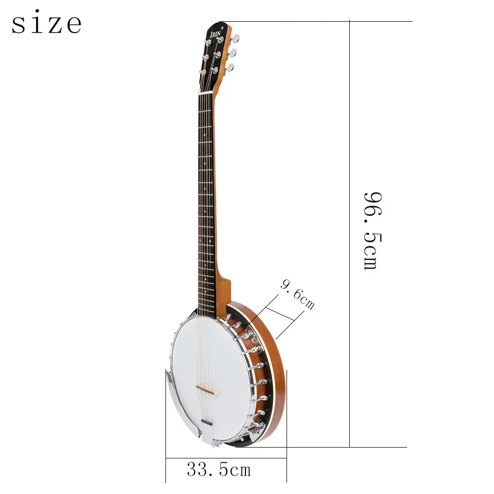 IRIN Banjo 5 String 22 Frets Sapele Stringed Instrument