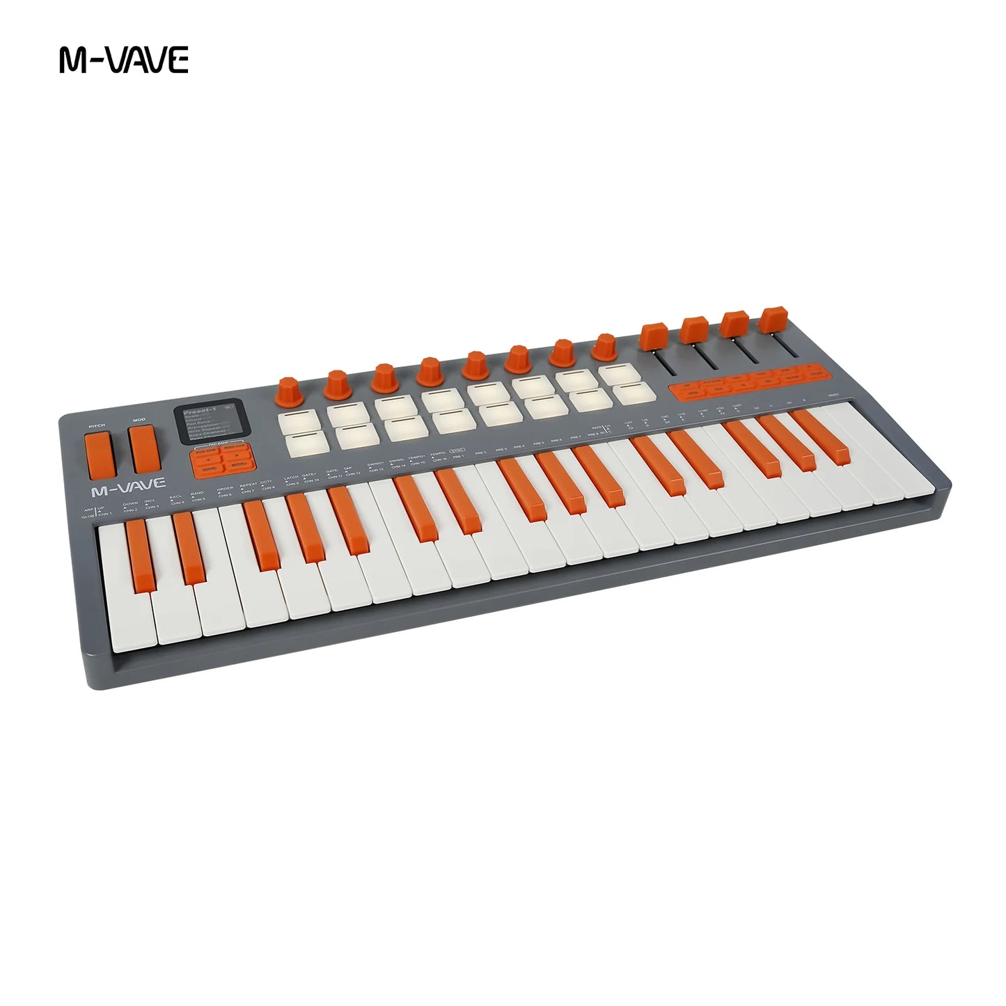 M-VAVE SMK-37 Elite Wireless MIDI Keyboard Controller 37Key Built-in Synthesizer