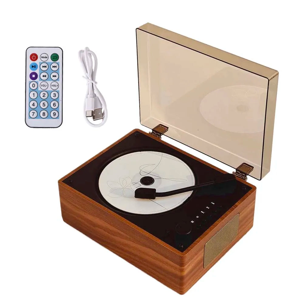 VKTECH Bluetooth 5.0 CD Player With USB Remote Control Speaker