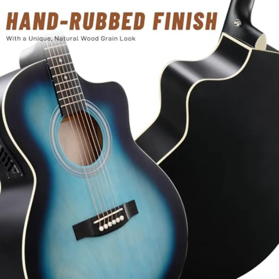 SHXI Acoustic Electric Guitar With 15W Amp Beginner Kit