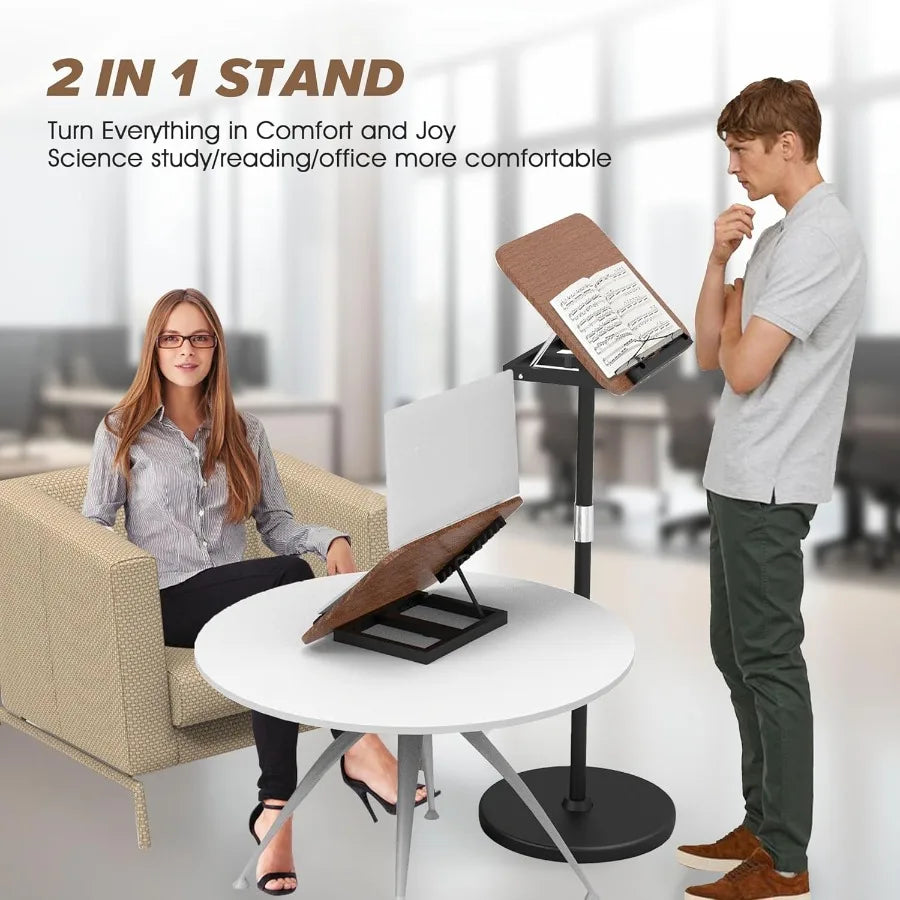 SHXI 2 in 1 Adjustable Music Stand For Sheet Music